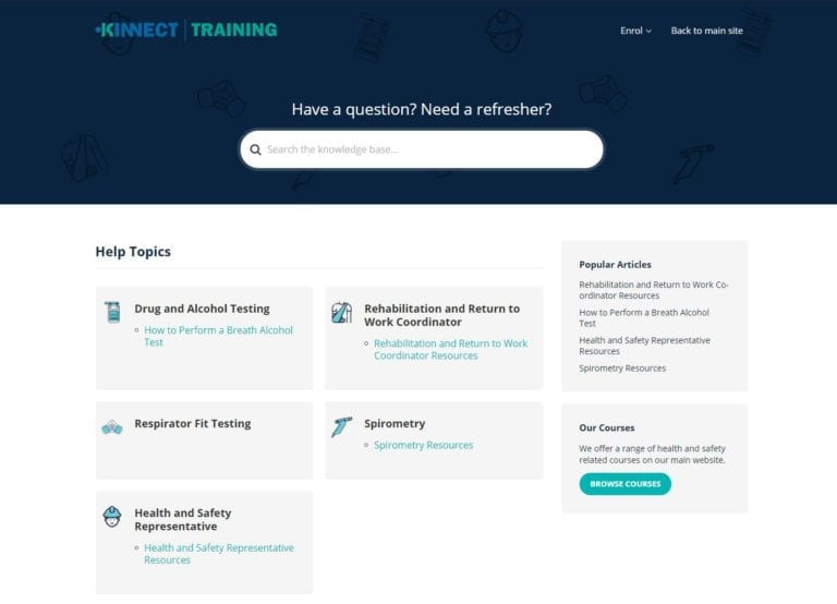 New Workplace Health and Safety Training Website Launch | KINNECT Training